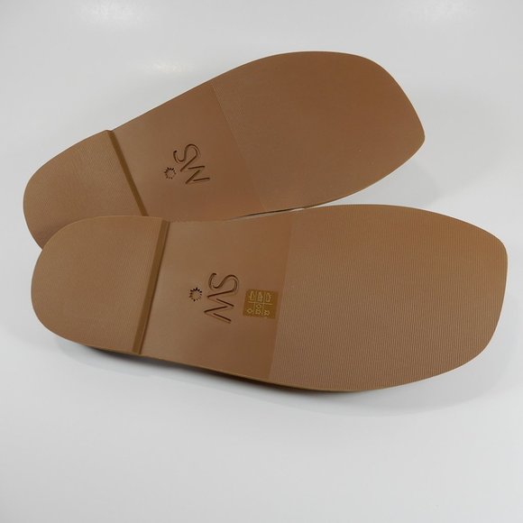 STUART WEITZMAN Cassie Flat SANDALS Size 37 6.5 Silver Metallic Leather NEW $250 - Picture 8 of 10